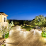 Driveway outdoor lighting providing safety and security Spicewood Texas